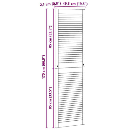 Porte per Armadi con porta 4 pcs Marrone 170 x 49.5 x 2.1 cm
