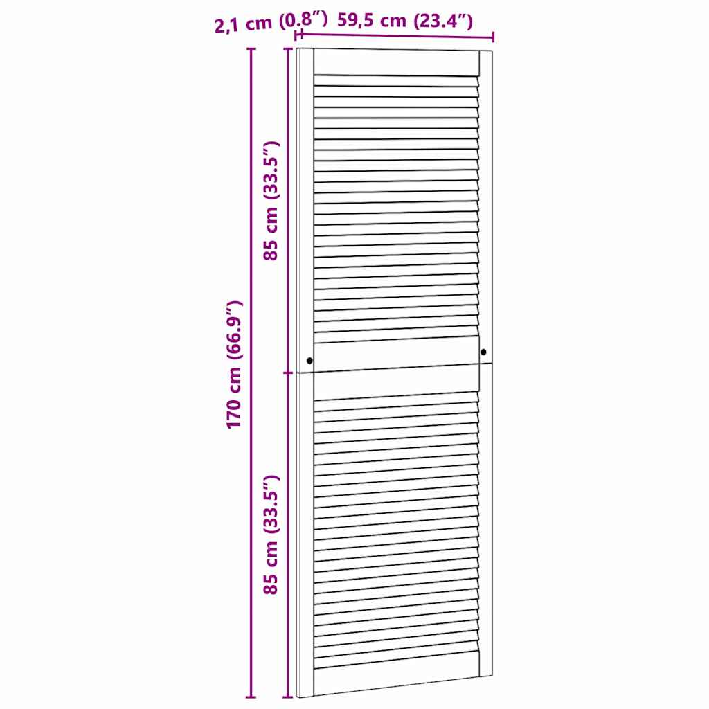 Porte per Armadi con porta 4 pcs Marrone 170 x 59.5 x 2.1 cm