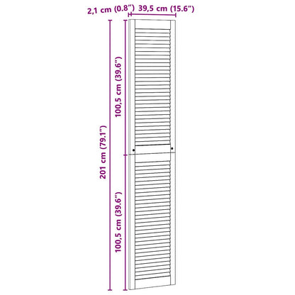 Porte per Armadi con porta 4 pcs Marrone 201 x 39.5 x 2.1 cm