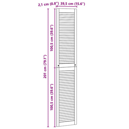 Porta per Armadio con porta 4 pcs Naturale 201 x 2,1 x 39,5 cm | homemem39