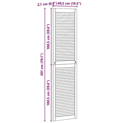Porte per Armadi con porta 4 pcs Marrone 201 x 49.5 x 2.1 cm