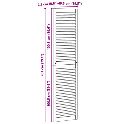 Porta per Armadio con porta 4 pcs Naturale 201 x 2,1 x 49,5 cm | homemem39