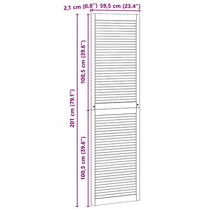 Porte per Armadi con porta 4 pcs Marrone 201 x 59.5 x 2.1 cm