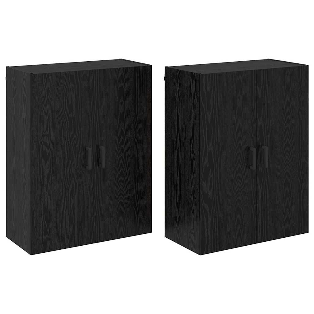 Armadi da Muro 2 pcs Rovere nero 69.5 x 34 x 90 cm - homemem39