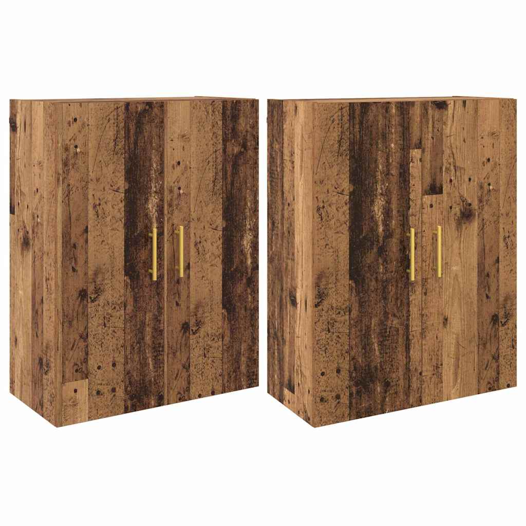 Armadi da Muro 2 pcs Legno vecchio 69.5 x 34 x 90 cm - homemem39