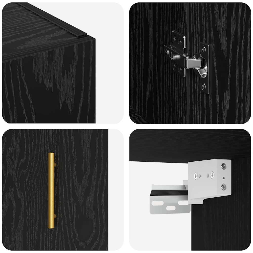 Armadi da Muro 2 pcs Rovere nero 69.5 x 34 x 90 cm - homemem39