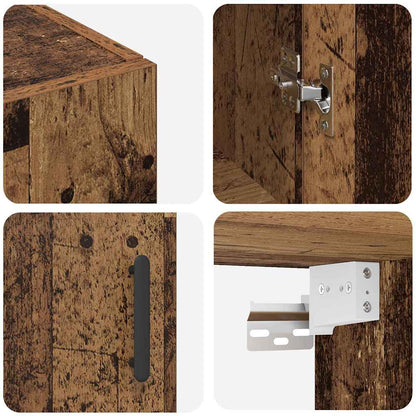 Armadi da Muro 2 pcs Legno vecchio 69.5 x 34 x 90 cm - homemem39