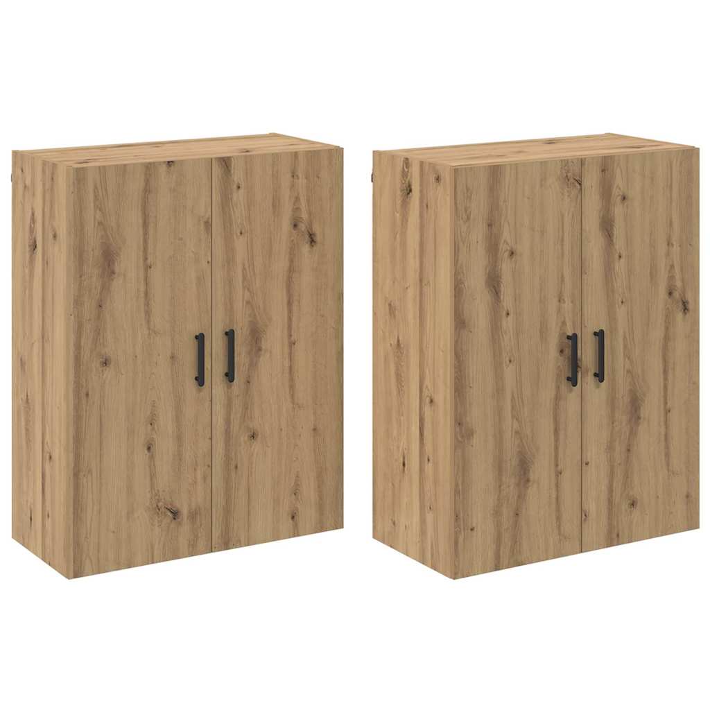 Armadi da Muro 2 pcs rovere artigianale 69.5 x 34 x 90 cm