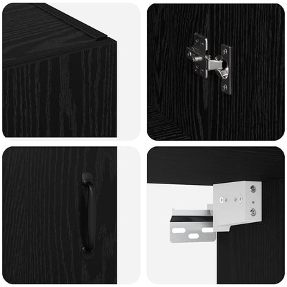 Armadi da Muro 2 pcs Rovere nero 69.5 x 34 x 90 cm - homemem39