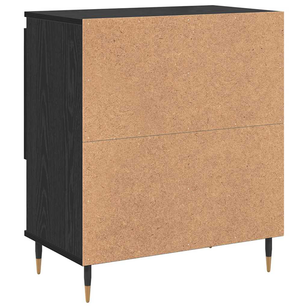 Sideboards 2 pcs Rovere nero 120 x 35 x 70 cm Legno multistrato - homemem39