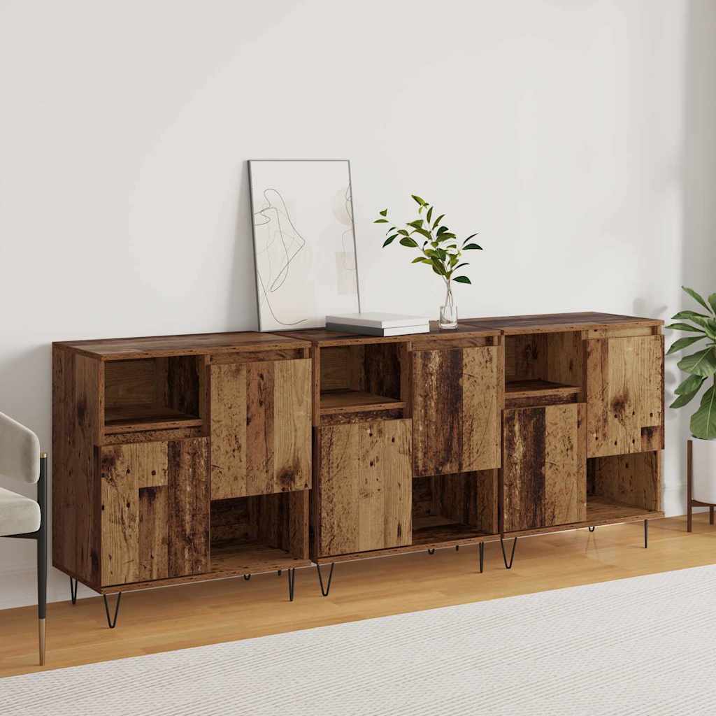 Sideboards 3 pcs Legno vecchio 180 x 35 x 70 cm - homemem39