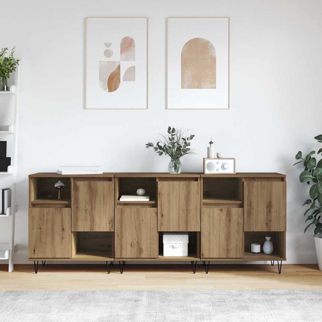 Sideboards 3 pcs rovere artigianale 180 x 35 x 70 cm - homemem39