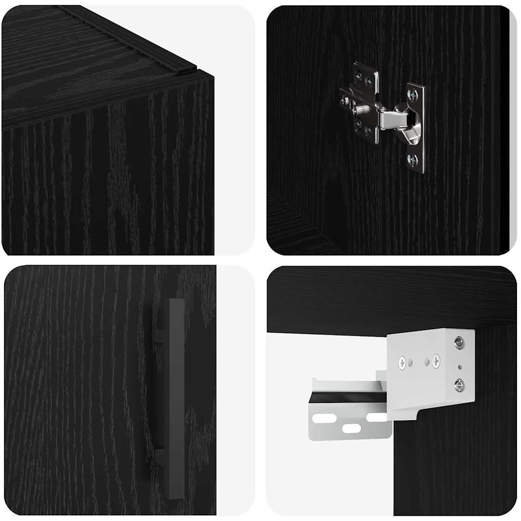 Armadi da Muro 2 pcs Rovere nero 69,5 x 34 x 90 cm - homemem39