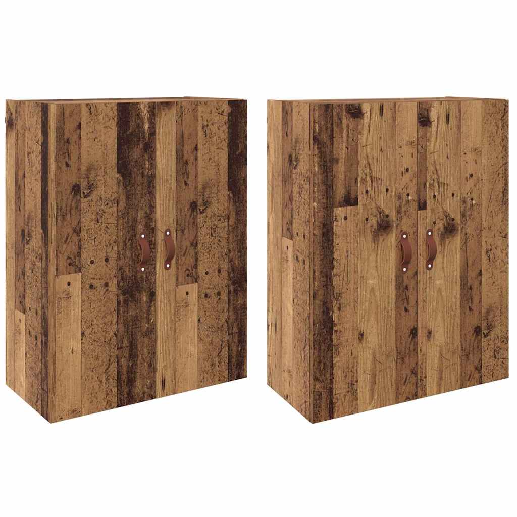Armadi da Muro 2 pcs Legno vecchio 69.5 x 34 x 90 cm - homemem39