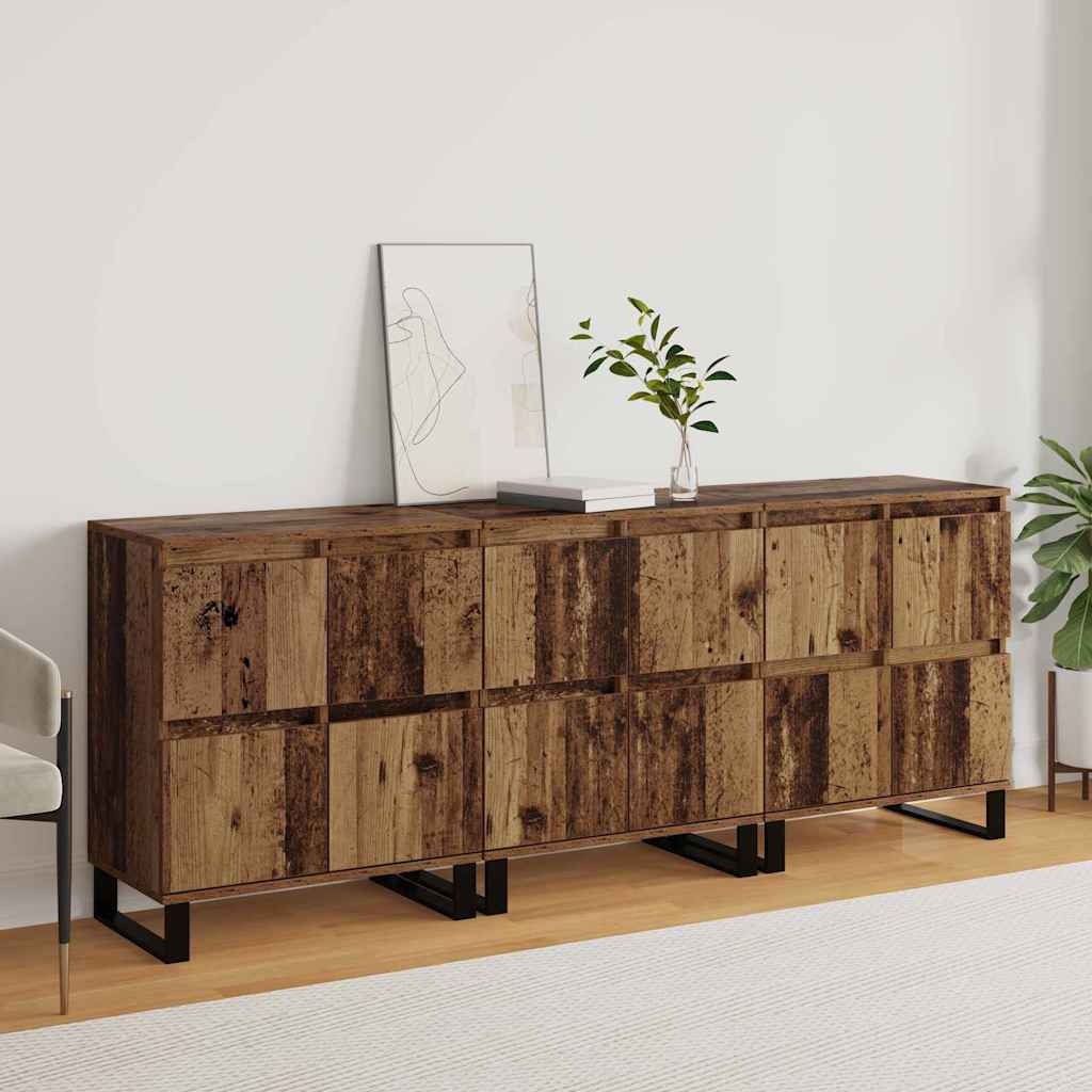 Sideboards 3 pcs Legno vecchio 180 x 35 x 70 cm - homemem39