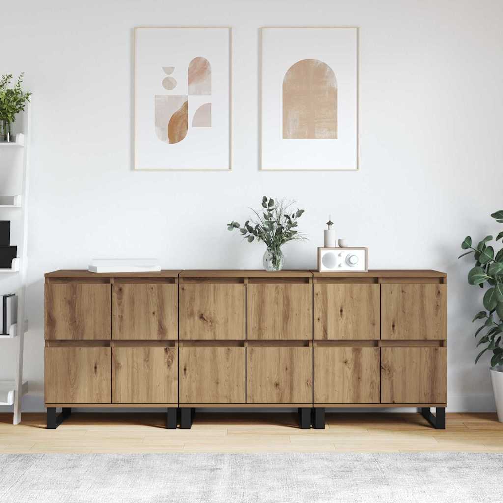 Sideboards 3 pcs rovere artigianale 180 x 35 x 70 cm - homemem39