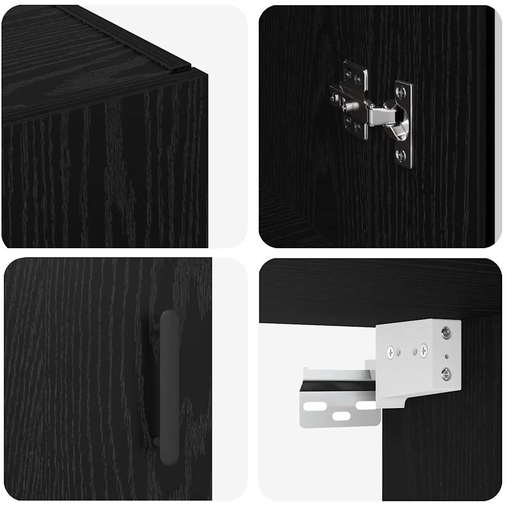 Armadi da Muro 2 pcs Rovere nero 69,5 x 34 x 90 cm - homemem39