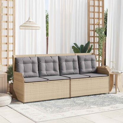 Panchina da giardino Beige polyrattan