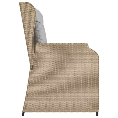 Panchina da giardino con cuscino Beige Poly Rattan - homemem39