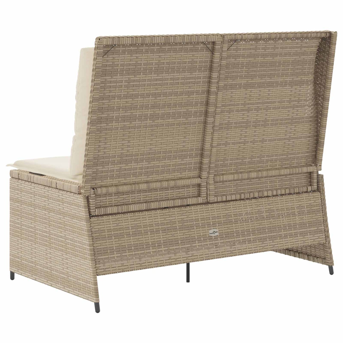 Panchina da giardino Beige polyrattan