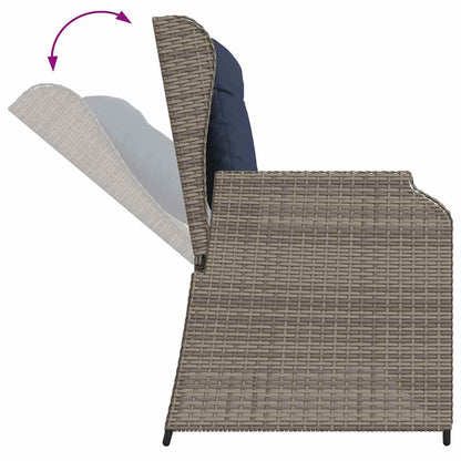Panchina da giardino Grigio polyrattan | homemem39