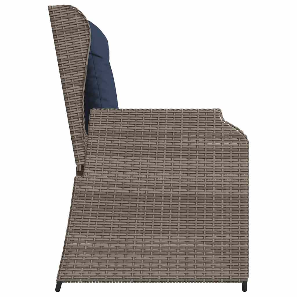 Panchina da giardino Grigio polyrattan | homemem39