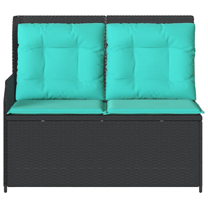 Panchina da giardino Nero polyrattan | homemem39