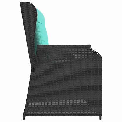 Panchina da giardino Nero polyrattan | homemem39