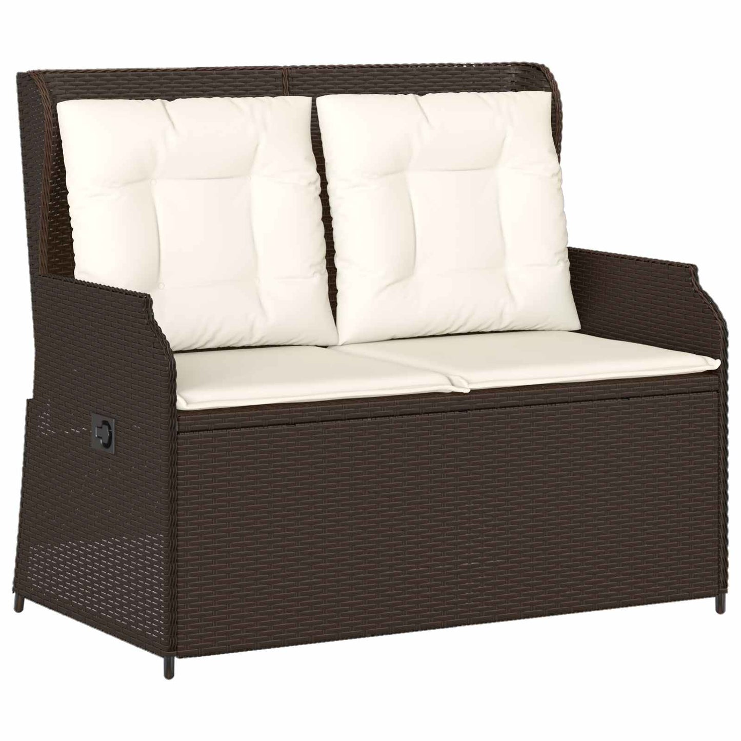 Panchina da giardino Marrone polyrattan