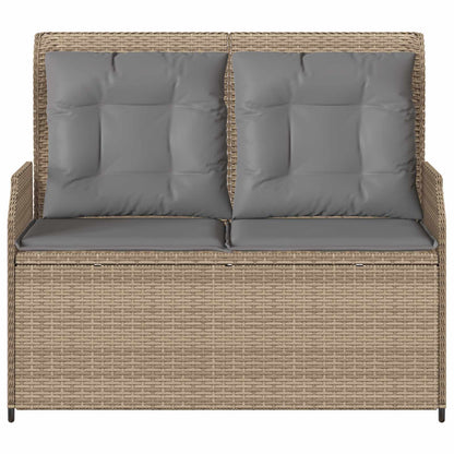 Panchina da giardino Beige polyrattan