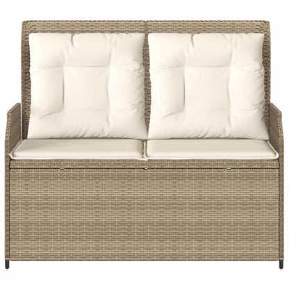 Panchina da giardino Beige polyrattan