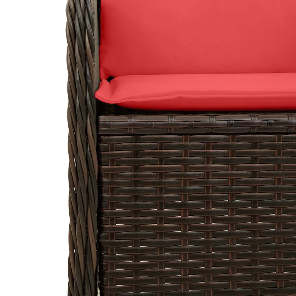 Panchina da giardino Marrone polyrattan | homemem39