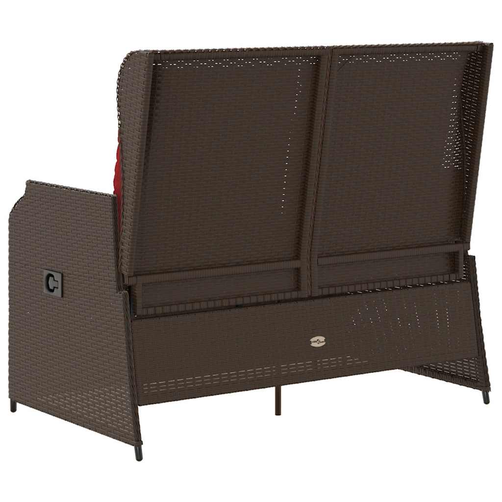 Panchina da giardino Marrone polyrattan | homemem39
