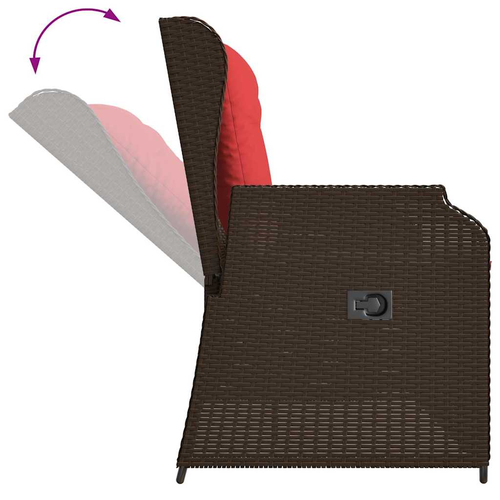 Panchina da giardino Marrone polyrattan | homemem39