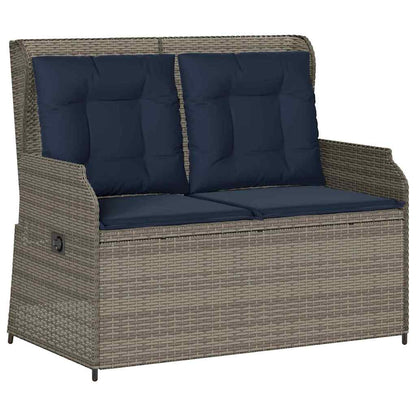 Panchina da giardino Grigio polyrattan | homemem39