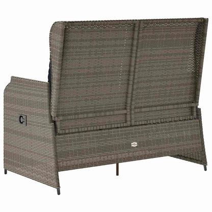 Panchina da giardino Grigio polyrattan | homemem39