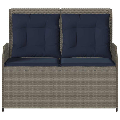 Panchina da giardino Grigio polyrattan | homemem39