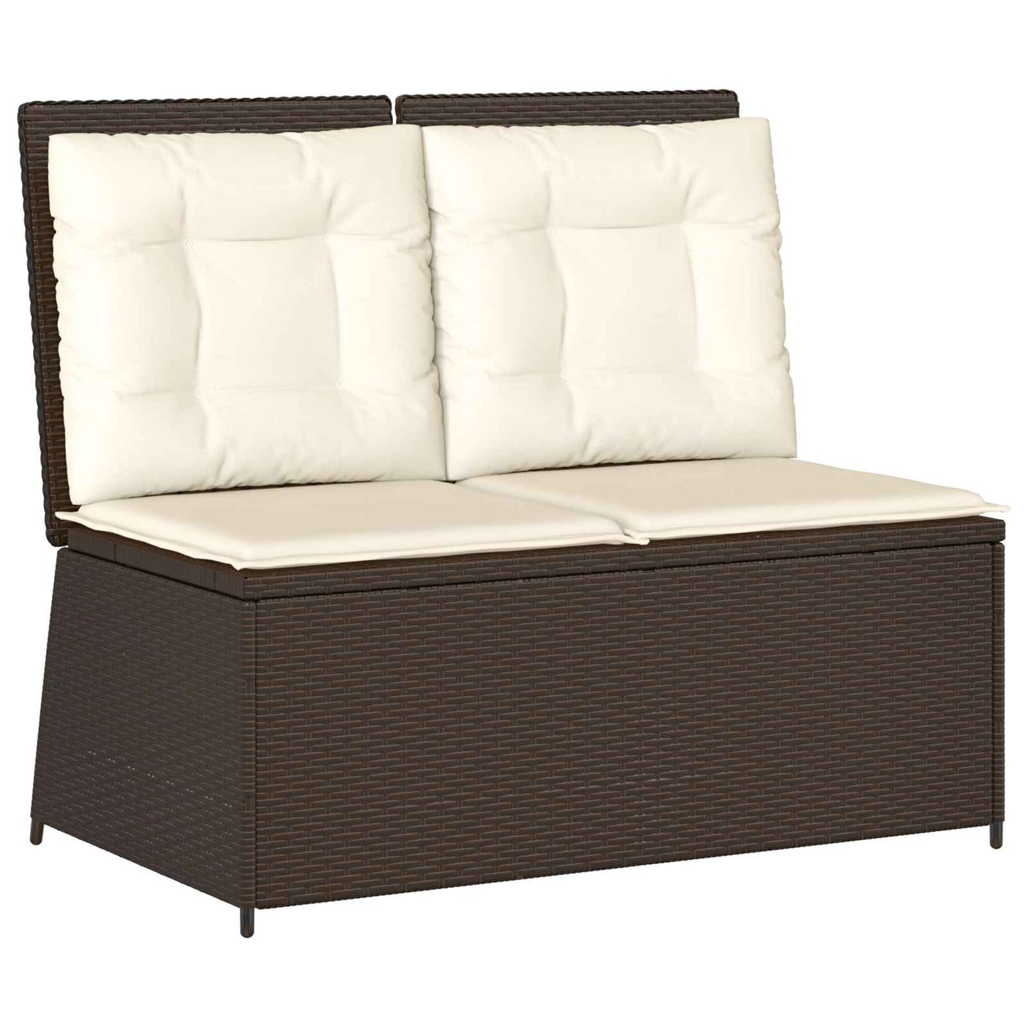 Panchina da giardino Marrone polyrattan