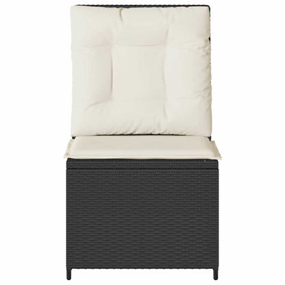 Divano da giardino con cuscino Nero Poly Rattan - homemem39