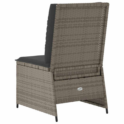 Divano da giardino con cuscino Grigio Poly Rattan - homemem39