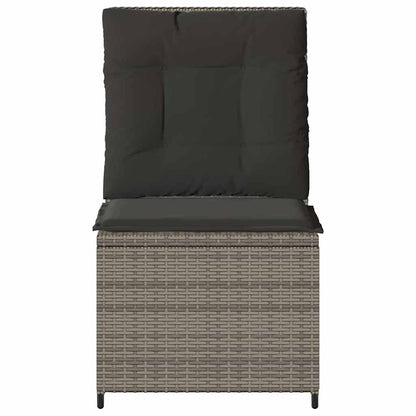 Divano da giardino con cuscino Grigio Poly Rattan - homemem39