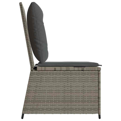 Divano da giardino con cuscino Grigio Poly Rattan - homemem39