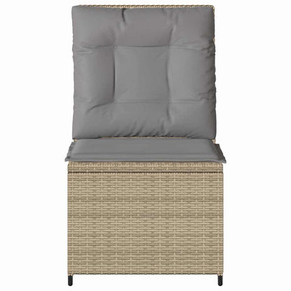 Divano da giardino con cuscino Beige Poly Rattan - homemem39