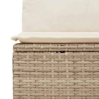 Divano da giardino con cuscino Beige Poly Rattan - homemem39