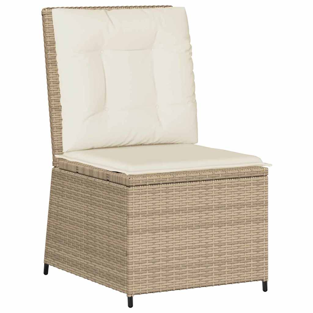 Divano da giardino con cuscino Beige Poly Rattan - homemem39