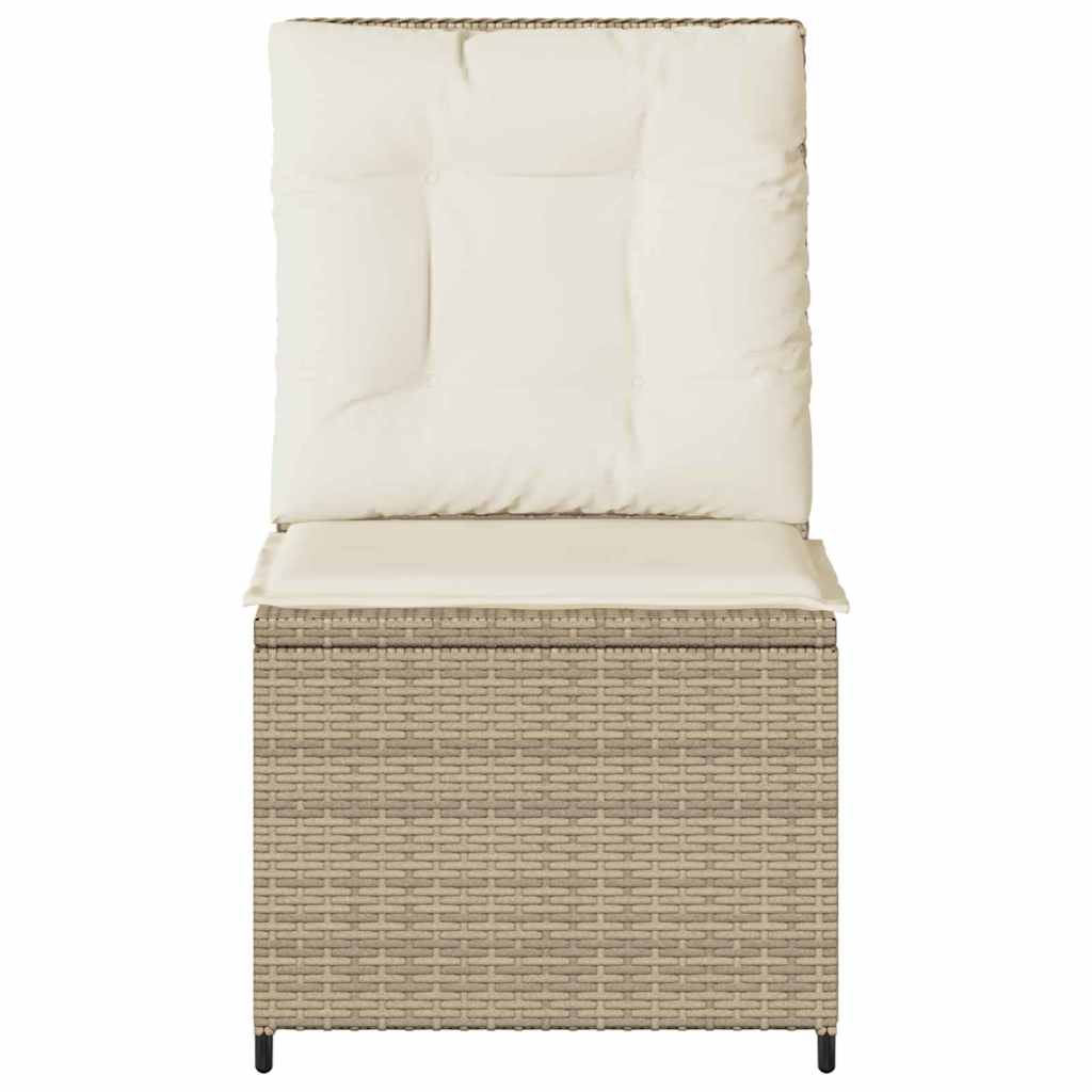 Divano da giardino con cuscino Beige Poly Rattan - homemem39
