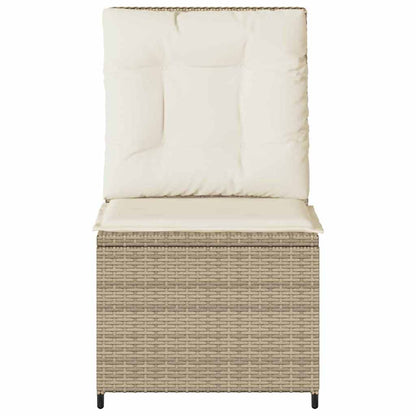 Divano da giardino con cuscino Beige Poly Rattan - homemem39