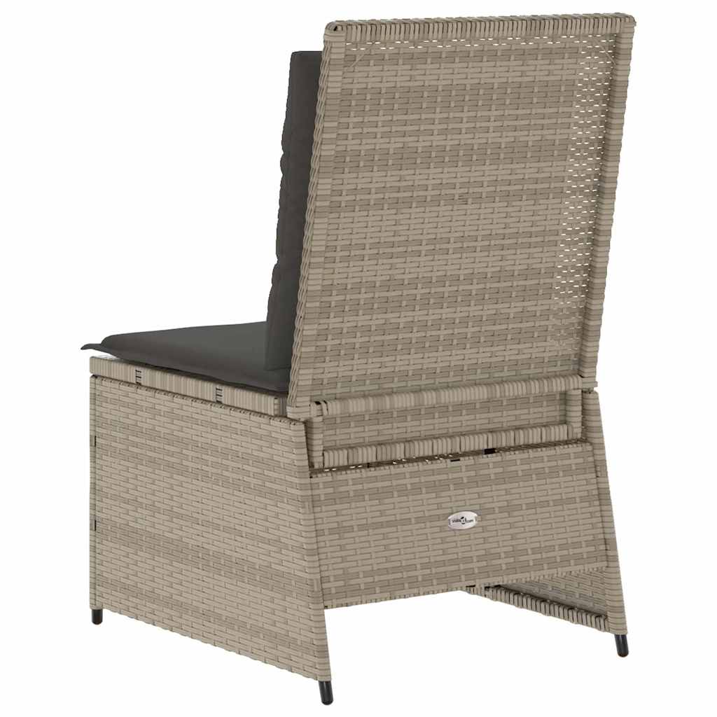 Divano da giardino con cuscino Grigio chiaro Poly Rattan - homemem39