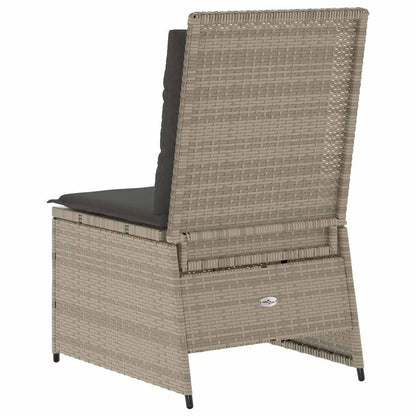 Divano da giardino con cuscino Grigio chiaro Poly Rattan - homemem39