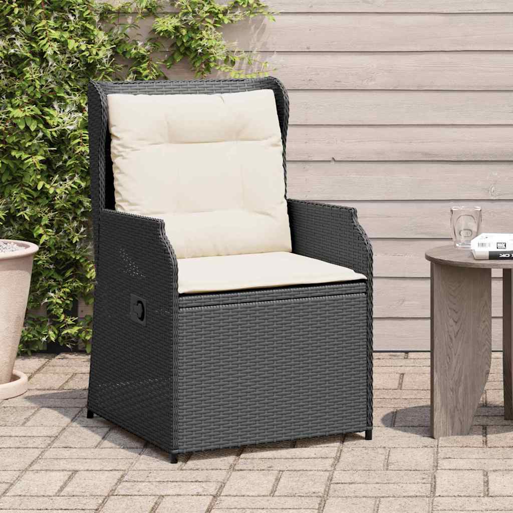 Panchina da giardino 2 pcs Nero polyrattan | homemem39